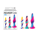 Fervent Gala (Multicolored) – Silicone Anal Training Kit with 3 Sizes Butt Plugs 11.4 cm, 12.7 cm, 15.2 cm Coloured ANAL TOYS